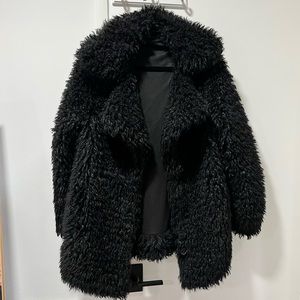 Black Fuzzy Coat